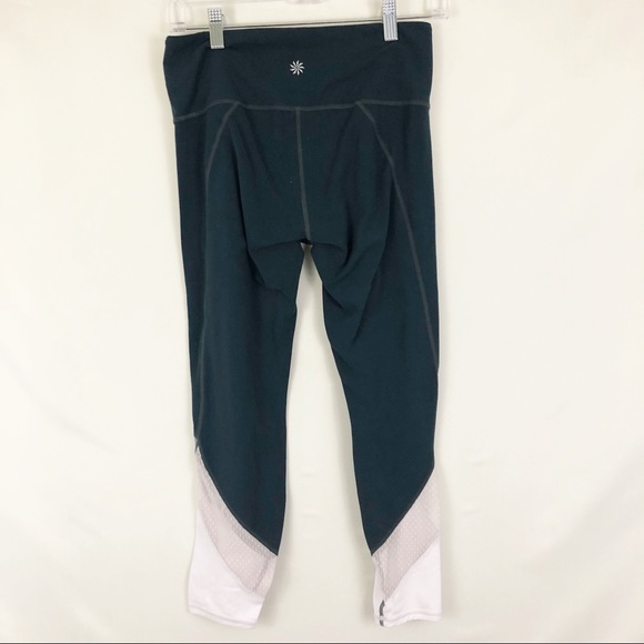 Athleta Green High Rise Crop leggings 78120 Sz M - Picture 2 of 6